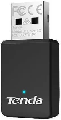 Tenda U11 Dual-Band Wireless USB Adapter, AX Wireless Standard, Up to 600 Mbps (5GHz) + 286 Mbps (2.4GHz), USB 2.0, Internal Antenna, Soft AP, WPA/WPA2 Security | U11