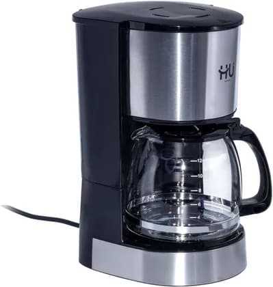 HU 1.5L Coffee Maker, 800W Drip Coffee Machine with Keep Warm Function, Anti-Drip System, Overheating Protection & 12-Cup Capacity for Home & Office, Black | HKI-1003