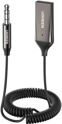 UGREEN USB 2.0 to 3.5mm Bluetooth Adapter, High-quality Crystal-clear Audio Transmission, Bluetooth 5.0 Wireless Audio Adapter, Built-in Microphone for Making Calls on the Go, 5M Range, Black | 70601