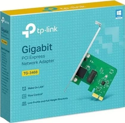 TP-Link TG-3468 PCIE Network Adapter, 10/100/1000Mbps Gigabit Ethernet PCI Express Network Card, Ethernet Card for PC, Win10 Supported | TG-3468