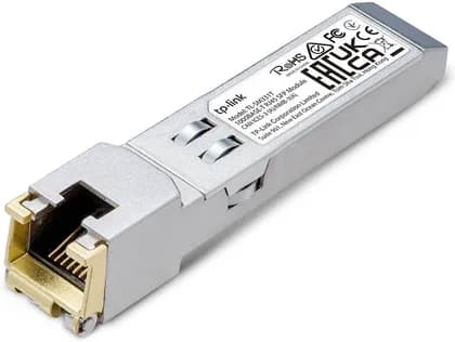 TP-Link TL-SM331T 1000BASE-T RJ45 SFP Module, 1.25 Gbps Data Rate, IEEE 802.3-2002 Standard & Protocol, 1000 Mbps RJ45 Port, 100m Max Cable Length, Metal Casing | SM331T