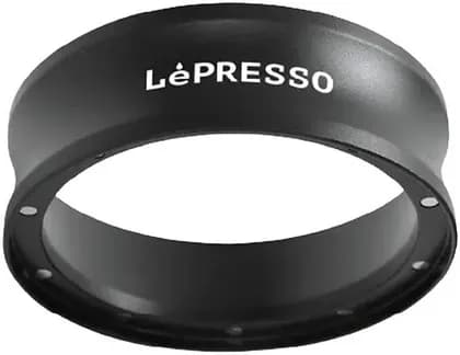Lepresso Magnetic 58MM Dosing Ring Black, Espresso Coffee Accessory, Aluminum Alloy Dosing Funnel, 10 Magnetic Secure Fit | LPCFFDR0084BK