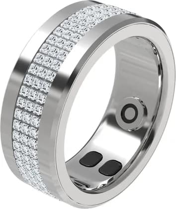 Porodo Smart Wearable Lady Ring, Smart Ring Fitness Tracker for Women, Heart Rate Monitor, Sleep Tracking, IP68 Waterproof, For Android iPhone,Silver | PD-SLRT9-SL