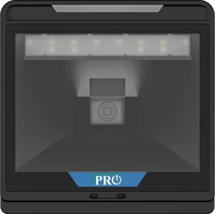 Pro1 PR7060 2D Desktop Barcode Scanner, Omni-Directional Scanning, Large Scan Window, 1D & 2D Barcode Reader, Screen Barcode Scanning, USB & RS-232, Rotatable Base, Plug & Play, Black | PR7060