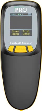 Pro1 PR300R Pocket 1D/2D Wireless Bluetooth Barcode Scanner, Portable 2.4G Scanner with 1.44-Inch Color Display, 1500mAh Battery, 24-Hour Scanning, 100m Wireless Range, Black | PR300R