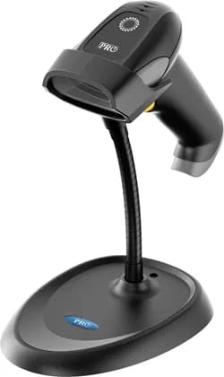 Pro1 PR3206 1D/2D Wired USB Barcode Scanner with Stand, Screen Barcode Reader for Mobile & Computer, OCR Code Scanning, Dustproof Design, USB, RS-232 & Virtual Serial Port, Black | PR3206