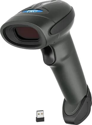Pro1 PR2000R 1D Laser Wireless Bluetooth Barcode Scanner, 80m Wireless Range, 380KB Offline Inventory Storage, Auto Memory & Inventory Modes, High-Speed 1D Barcode Reader, Black | PR2000R