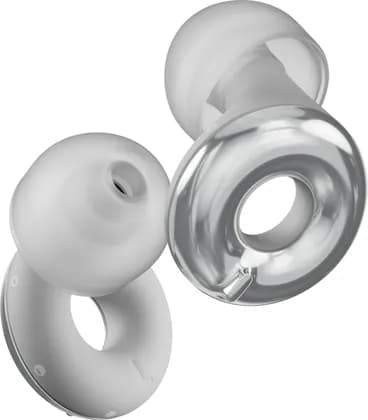 Loop Switch 2 Adjustable Earplugs, 3 Noise Reduction Modes, 26 dB SNR Quiet Mode, 23 dB SNR Experience Mode, 20 dB SNR Engage Mode, Interchangeable Ear Tips, Reusable, Silver | Switch 2