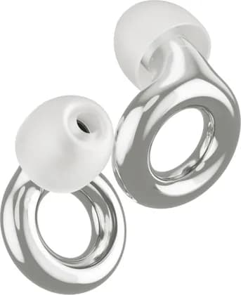 Loop Experience 2 High-Fidelity Earplugs, 17 dB SNR Noise Reduction, Certified Hearing Protection, Clear Sound, Interchangeable Silicone Ear Tips, Carry Case, Silver | Experience 2