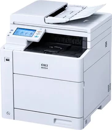 Oki MC554DN A4 Color MFP, 32ppm, 42 IPM Duplex Scanning Speed, 50 Sheet SPDF, 250 Sheets Paper Input Tray, 600 DPI Print / Scan Resolution, White | MC554DN