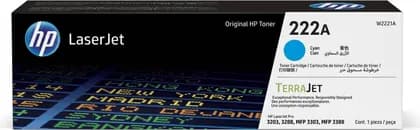 HP 222A Original LaserJet Toner Cartridge, Page Yield 1,200 Pages, Compatible with HP Color LaserJet Pro 3303, 3203dw, MFP 3303fdw & MFP 3303fdn, Cyan | W2221A