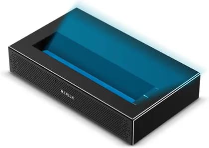 Merlin UltraCast Short Throw Projector, 300" 1080p Full HD Display, DLP by Texas Instruments, Built-in Bluetooth Speakers, Wireless Screen Mirroring, Black | Short Throw Projector