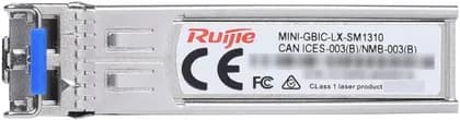 Ruijie MINI-GBIC-LX-SM1310 Optical Transceiver Module, Single-Mode Fiber (SMF), Duplex LC Connector, 1.25 Gbps Data Rate, 10 Kilometers, SFP, 1310 Wavelength, Silver | MINI-GBIC-LX-SM1310