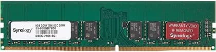 Synology 8GB (1 x 8GB) DDR4 2666 MHz UDIMM Server Memory, 2666 MHz Clock Speed, PC4-21300, 1.2V Memory Voltage, 288-Pin UDIMM,Unbuffered, ECC | D4EC-2666-8G