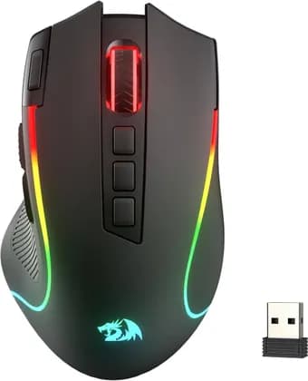 Redragon Predator M612 PRO RGB Gaming Mouse, 8000 DPI, Wireless Optical Mouse, 9 Programmable Buttons, 7 Backlit Modes, BT & 2.4G Wireless, Rapid Fire Button, Black | M612RGB-PRO