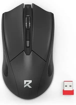 Redragon R Office BM-2463 Wireless Office Mouse, 4000 DPI, 250Hz Polling Rate, 2.4GHz USB, Ambidextrous Design, 4 Buttons, Textured Side Grips, 10m Range, Black | BM-2463