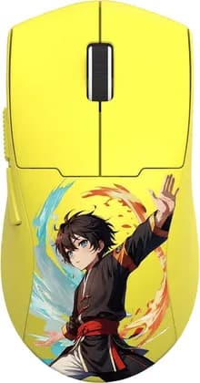 Redragon K1NG MAX M918 Wireless Gaming Mouse, 26,000 Dpi, 1KHz Polling Rate, Pixart 3395 Sensor, 57g Ultra-Light, 3 Modes Connectivity, Programmable Buttons, Ergonomic Grip, Yellow | M918AKB-PRO