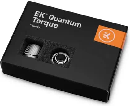 EKWB EK-Quantum Torque 6-Pack STC 10/16, Thread G1/4" BSPP, 4.5mm Male Thread Length, Supported Tube 10/16mm (ID/OD), 23mm Outer Diameter, 19mm Height, Satin Titanium | 3831109824542