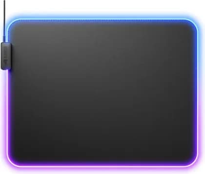 Glorious GMP 2 GLED RGB Gaming Mouse Pad, 2-Zone RGB Lighting, InfiniGlow RGB Edge, Grippy Rubber Base, Precision Cloth Surface, Consistent X/Y Glide, XL, Black | GLO-MP2-GLED-XL-B