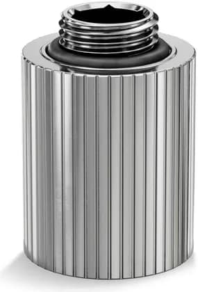 EK-Quantum Torque Extender Static MF 28, Male to Female 2x G1/4" Threading, 4.5mm Thread Length, 23mm Diameter, Nickel | 3831109825495