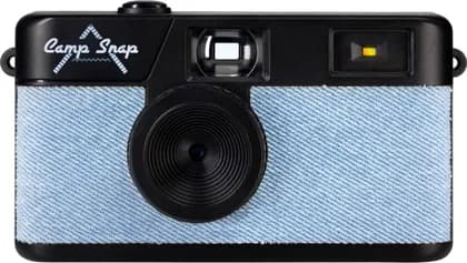 Camp Snap V105 Screen-Free Digital Camera, 8MP Point-and-Shoot Vintage Style, LED Flash, Rechargeable Battery, Up to 500 Photo, Simple Photo Export, Denim | CS-V105-DN-WW