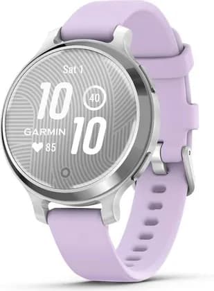 Garmin Lily 2 Active Smartwatch, GPS, Health Tracking, Heart Rate Monitor, Sleep Monitoring, Sports Apps & Smart Features, Silver with Purple Jasmine Silicone Band | 010-02891-01