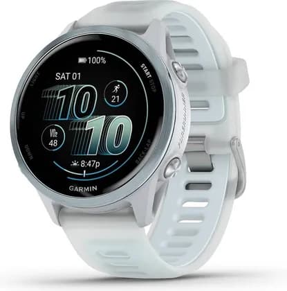 Garmin Forerunner 570 42mm GPS Running Smartwatch, 1.2" AMOLED Display, Multi Band GPS, Up To 10 Days Battery, Cloud Blue Aluminium with Translucent Whitestone/Cloud Blue Band | 010-02970-01