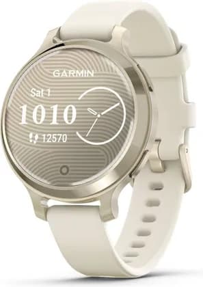 Garmin Lily 2 Active Smartwatch, GPS, Health Tracking, Heart Rate Monitor, Sleep Monitoring, Sports Apps & Smart Features, Lunar Gold with Bone Silicone Band | 010-02891-00