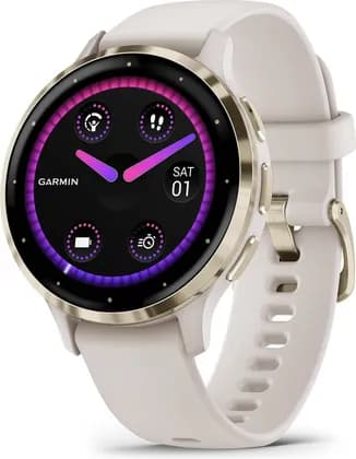 Garmin Venu 3S Smartwatch, 41mm, 1.2" AMOLED Display, Up To 10 Days Battery, Health & Fitness Tracking, Soft Gold Stainless Steel Bezel with Ivory Case & Silicone Band | 010-02785-04