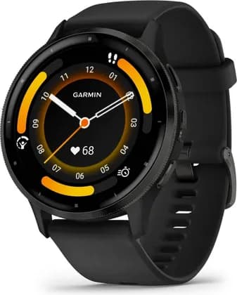 Garmin Venu 3 Smart Watch, 45mm, 1.4 Inch AMOLED Display, Up To 14 Days Battery, Health And Fitness Tracking, Slate Stainless Steel Bezel with Black Case & Silicone Band | 010-02784-01