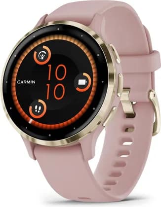 Garmin Venu 3S Smartwatch, 41mm, 1.2" AMOLED Display, Up To 10 Days Battery, Health & Fitness Tracking, Soft Gold Stainless Steel Bezel with Dust Rose Case & Silicone Band | 010-02785-03
