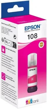 Epson 108 EcoTank Ink Bottle, 70ml, Magenta | 108M