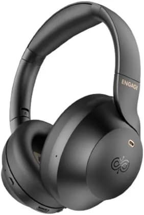 Engage Hybrid ANC E10 Wireless Headphone, Hybrid Active Noise Cancellation, Bluetooth 5.3 Technology, Clear Hands-Free Calls, High-Fidelity Audio, Deep Bass & Long Battery Life, Black | E10