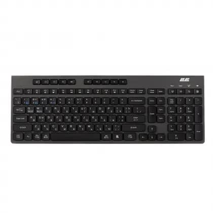 Беспроводная клавиатура 2E Keyboard membrane KS280 120key, WL/BT, EN/UK/RU, silent, black-grey