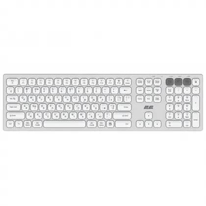 Клавиатура беспроводная 2E KS270 WL BT White ножничные
