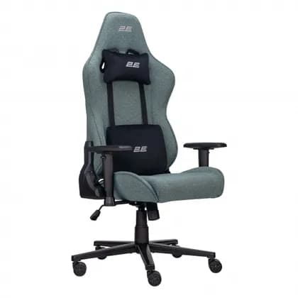 Кресло 2E GAMING BUSHIDO Lite, ткань, 2D-Armrests, зелёный тёмный