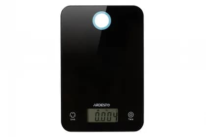 Весы кухонные Ardesto scales for kitchen 5кг, CR2032x2 included, glass, black, SCK-839B