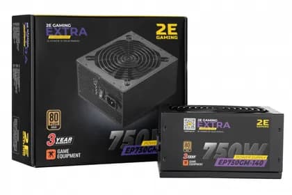 Блок питания 2E EXTRA POWER (750W), 110-240V, >85%, 80+Gold, APFC, 140мм, MB(20+4), CPU(4+4), 6xSATA