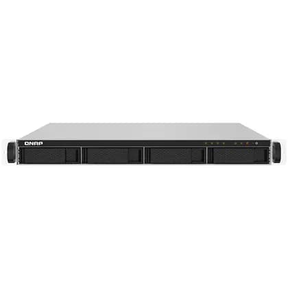 QNAP 4-Bay AL324 quad-core 1.7 GHz rackmount NAS with 250W redundant PSU, 2GB DDR4 UDIMM RAM, SATA 6Gb/s, 2x 10GbE SFP+ , 2x 2.5GbE, 1x PCIe Gen2 x2 slot