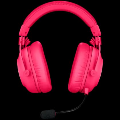 Наушники Logitech G Pro X 2 Lightspeed Magenta, беспроводные 2.4ГГц, полноразмерные, игровые | L981-001275