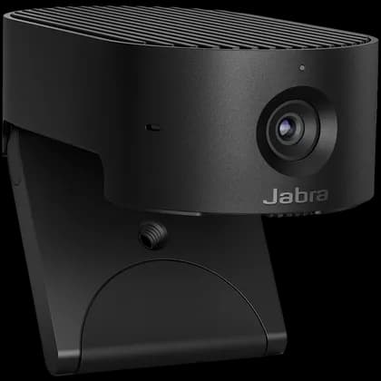 JABRA PanaCast 20, Premium AI-powered 4K Ultra HD video quality, AI-driven Intelligent Zoom, Intelligent Lighting Optimization, P-n-P, Powerful on-board AI processor, Integrated privacy cover, Clips to any monitor, with protective case, Plug&Play