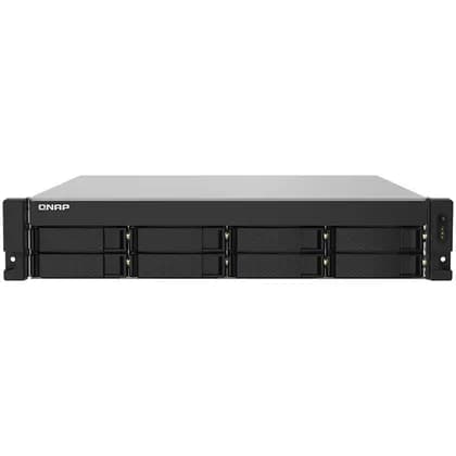 QNAP 8-Bay AL324 quad-core 1.7 GHz rackmount NAS with 250W redundant PSU, 4GB DDR4 UDIMM RAM, SATA 6Gb/s, 2x 10GbE SFP+, 2x 2.5GbE, 1x PCIe Gen2