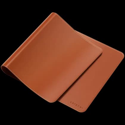 SATECHI Vegan-Leather Premium Desk Mat (Brown)