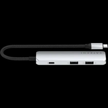 SATECHI 4-in-1 USB-C Slim Multiport Adapter 4K (Silver)
