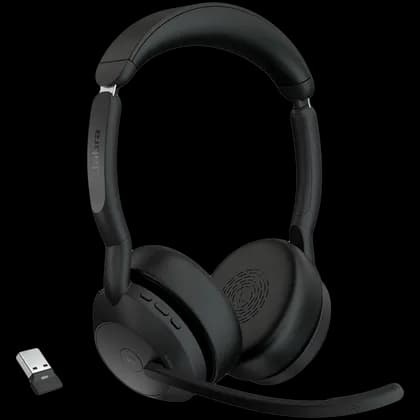Наушники Jabra Evolve2 55 MS Stereo, беспроводные Bluetooth, накладные, с шумоподавлением, для звонков | 25599-999-999