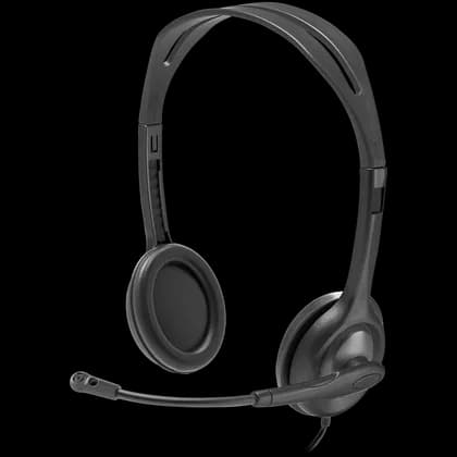 Наушники Logitech H111, проводные 3.5мм, накладные, для звонков | L981-000593