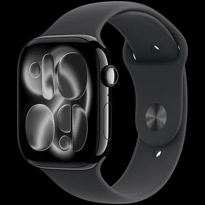 Apple Watch Series 11 GPS 46mm Jet Black Aluminium Case with Black Sport Band - M/L,Model A3333