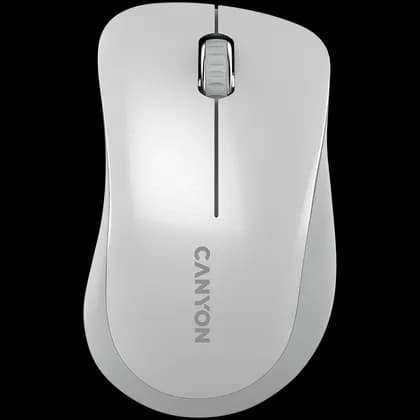 CANYON MW-11, 2.4 GHz  Wireless mouse ,with 3 buttons, DPI 1200, Battery:AAA*2pcs  ,pearl white grey67*109*38mm 0.063kg