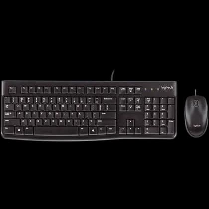 LOGITECH MK120 Corded Combo - BLACK - USB - RUS