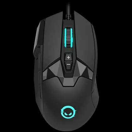 LORGAR Stricter 579, gaming mouse, 9 programmable buttons, Pixart PMW3336 sensor, DPI up to 12 000, 50 million clicks buttons lifespan, 2 switches, built-in display, 1.8m USB soft silicone cable, Matt UV coating with glossy parts and RGB lights with 4 ...
